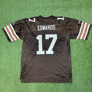 Cleveland Browns Jersey Mens Extra Large Brown Edwards #17 Reebok NFL Vintage